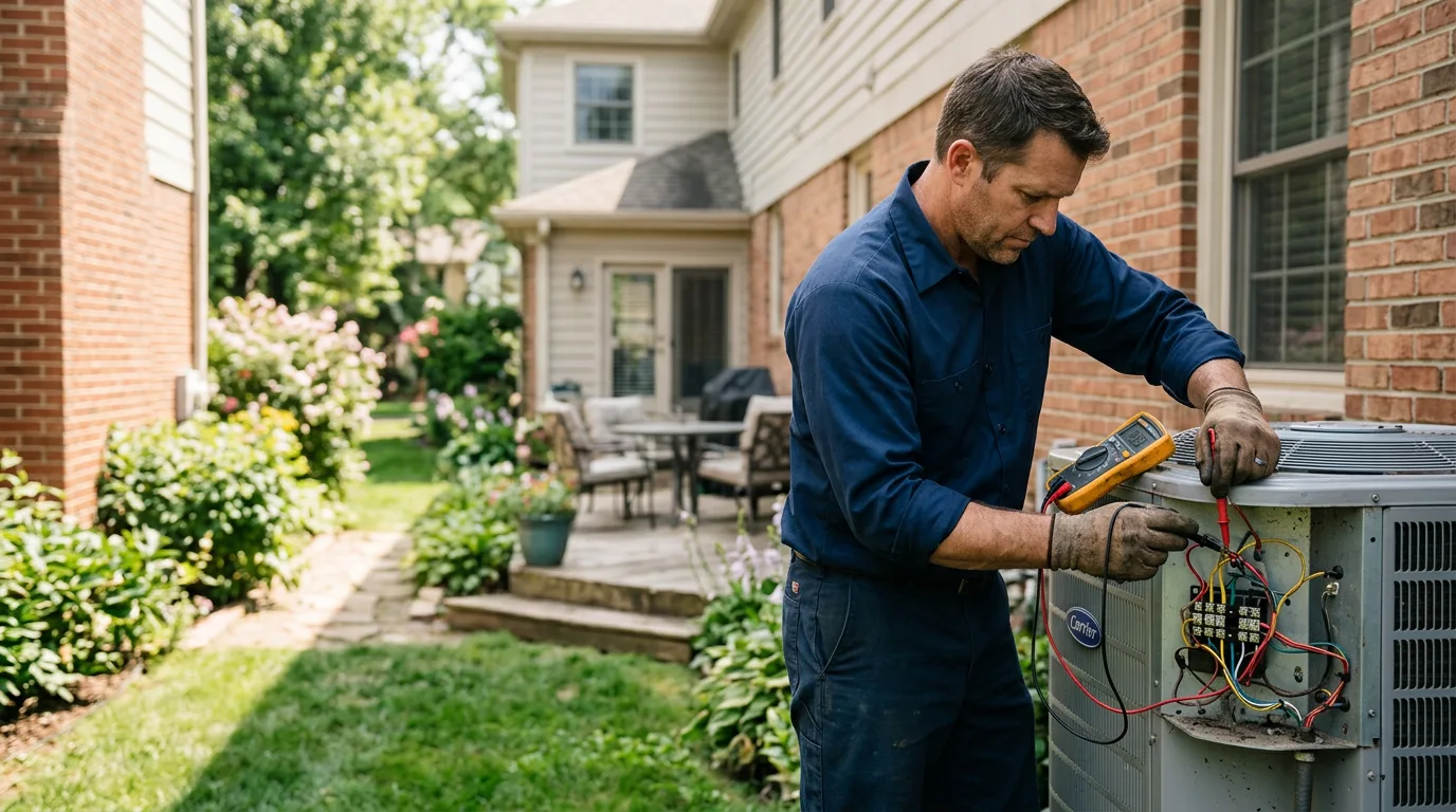 HVAC technician working near Deshler, NE
